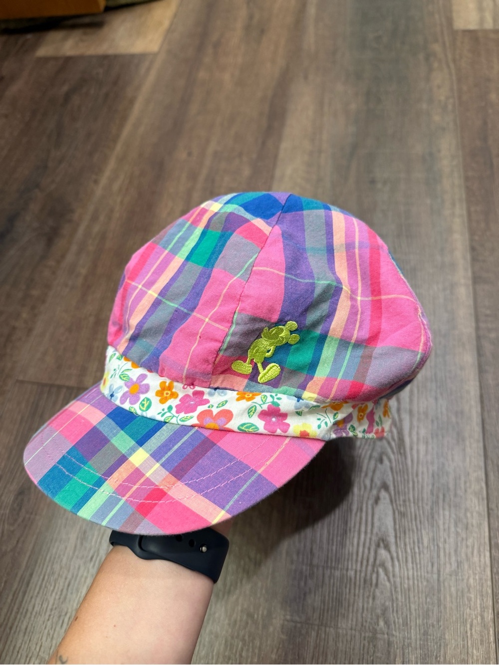 DISNEY parks Plaid and Floral Hat girls
